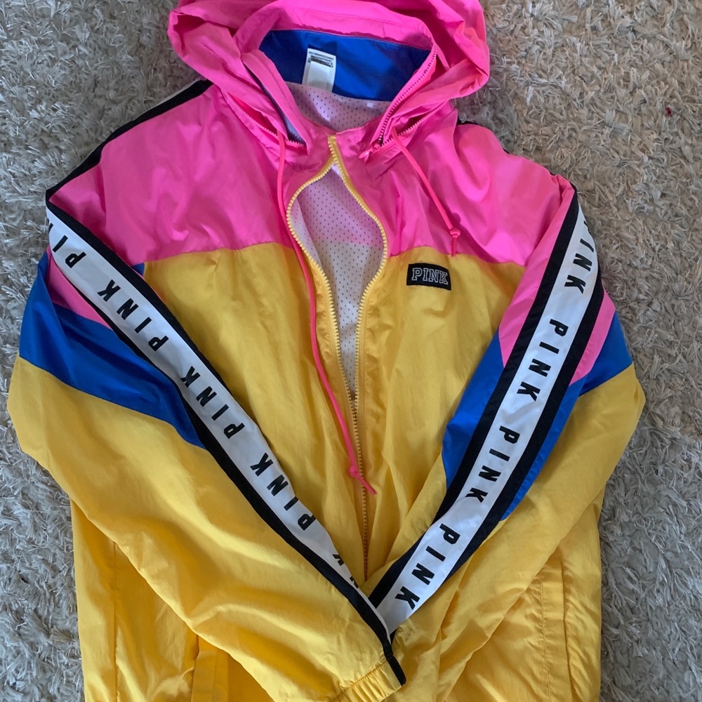 VS PINK colorblock windbreaker